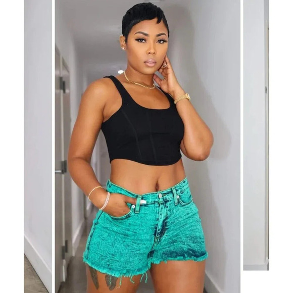 Teal Womens Shorts - Size Large - MuurSwag - NWT - Picture 2 of 16